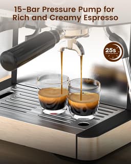 Espressomachine Automatisch 20 Bar - Conische Bonenmolen 30 Niveaus - Melkopschuimer Auto - Stoom 360° - 2,3 L Reservoir - Koffie Amerikaans Cold Brew - RVS Zwart — thumbnail 5
