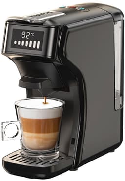HiBREW H1B koffiezetapparaat met 6 in 1 pads, watertank van 600 ml, drukextractie van 19 bar, koud/warm-modus, LED-indicator, voor Kcup*/Nes*/DG*/espressopoeder — thumbnail 1