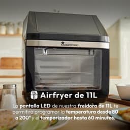 Airfryer – Heteluchtfriteuse – Airfryer Oven – Vetarm Koken – Digitale Touchscreen – 11L Inhoud – 1800W Vermogen – Temperatuur Instelbaar 80-200°C — thumbnail 3
