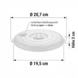 Magnetron Kom - 1,8 Liter Met Stoomventiel - Bruin — thumbnail 4