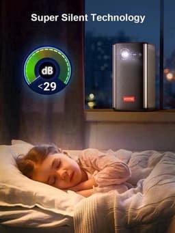 Byintek - P70 - Beamer - Projector Beamer - Mini Meamer - 960x540dpi - 20W - DLP Automatische focus - met WiFi - 300 ANSI Lumens - Zwart — thumbnail 1