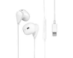 Nuvance Oortjes met Draad - Geschikt voor Lightning - In-Ear Oordopjes met Draad - Oortjes met Draad en Microfoon - Wit