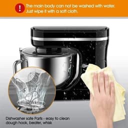 Keukenmixer - Keukenmachine - Foodprocessor - Keukenrobot - 1000W – 8 Snelheden – 4.5L Roestvrijstalen Kom – Elektrische Foodmixer - Zilver — thumbnail 1