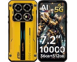 OUKITEL WP60 5G Outdoor Smartphone-36GB RAM-512GB ROM-7,2 Inch 120Hz HD-10000mAh 33W-IP68