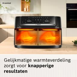 Bosch Serie 4 MAFD440B7 friteuse Dubbel 9 l 2500 W Heteluchtfriteuse Zwart — thumbnail 2