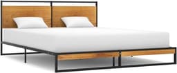 Bedframe, familiebed, palletbed, bedframe, metaal, 140 x 200 cm — thumbnail 1