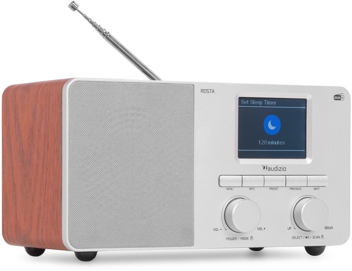 Audizio Rosta DAB radio - Digitale radio met Bluetooth - 40W - Zilver — afbeelding 1