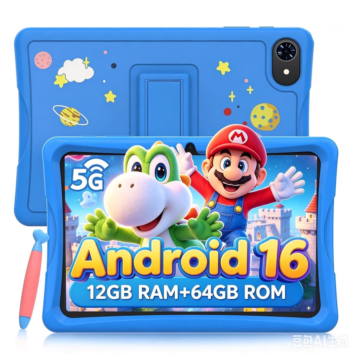 ExcitPower K10 - Tablet - 12GB RAM - 64GB ROM - 10.1 Inch - 5000mAh - Blauw — afbeelding 1
