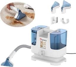 Vlekkenreiniger, draagbare tapijt- en bankreiniger met dubbele watertank, 2 borstels, krachtige zuigkracht voor tapijt, bank, matras en stoffen bekleding — thumbnail 1