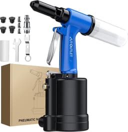 AUTOUTLET Pressure Air Blind Rivet Gun, Premium Heavy Rivet Gun Tool with 4 Nozzles, 0.3 cm, 0.3 cm, 0.6 cm - ShopVlot — thumbnail 1