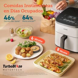 Airfryer 6 liter 1725W met 9 functies stille heteluchtfriteuse met antiaanbaklaag en digitale temperatuurregeling zwart — thumbnail 4