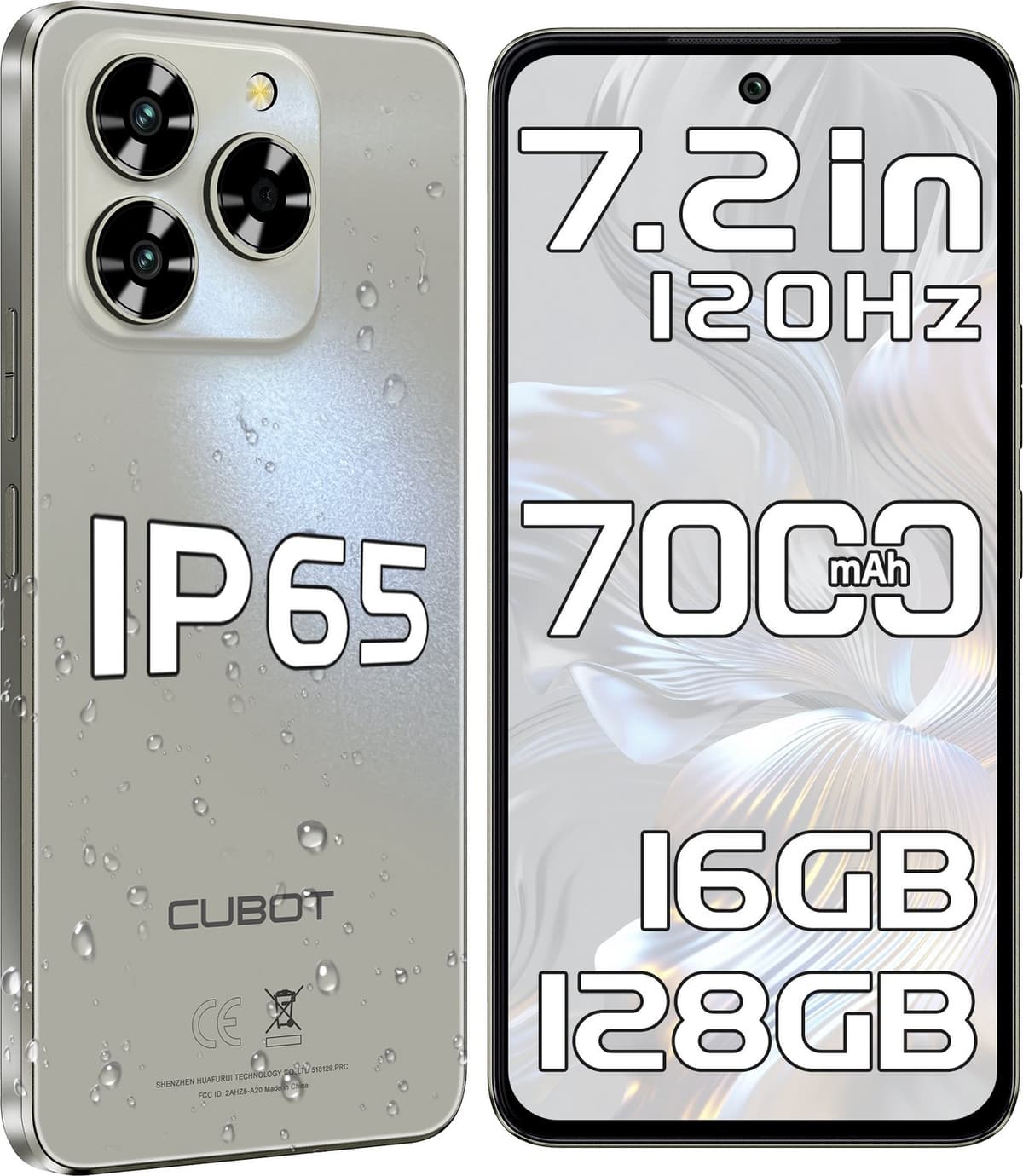 CUBOT Note60 4G Smartphone 16GB RAM-128GB ROM-7,2"120Hz HD+ 48MP-7000mAh,Android15 — afbeelding 1