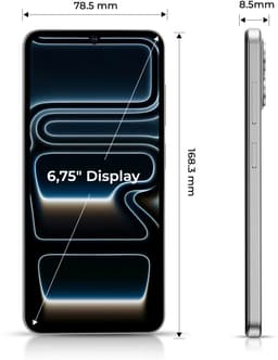 HOTWAV A17 Pro Max smartphone met Android 16 - 4 GB+128 GB opslag - mobiele telefoon 5160 mAh - Goedkope smartphone - Zilver — thumbnail 2