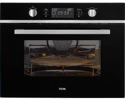 ETNA Zwart- Inbouw Combi-Magnetron - 44L - Magnetron, Oven en Grill - 20 Automatische Programma's - RVS - Kinderslot - 36 cm Draaiplateau