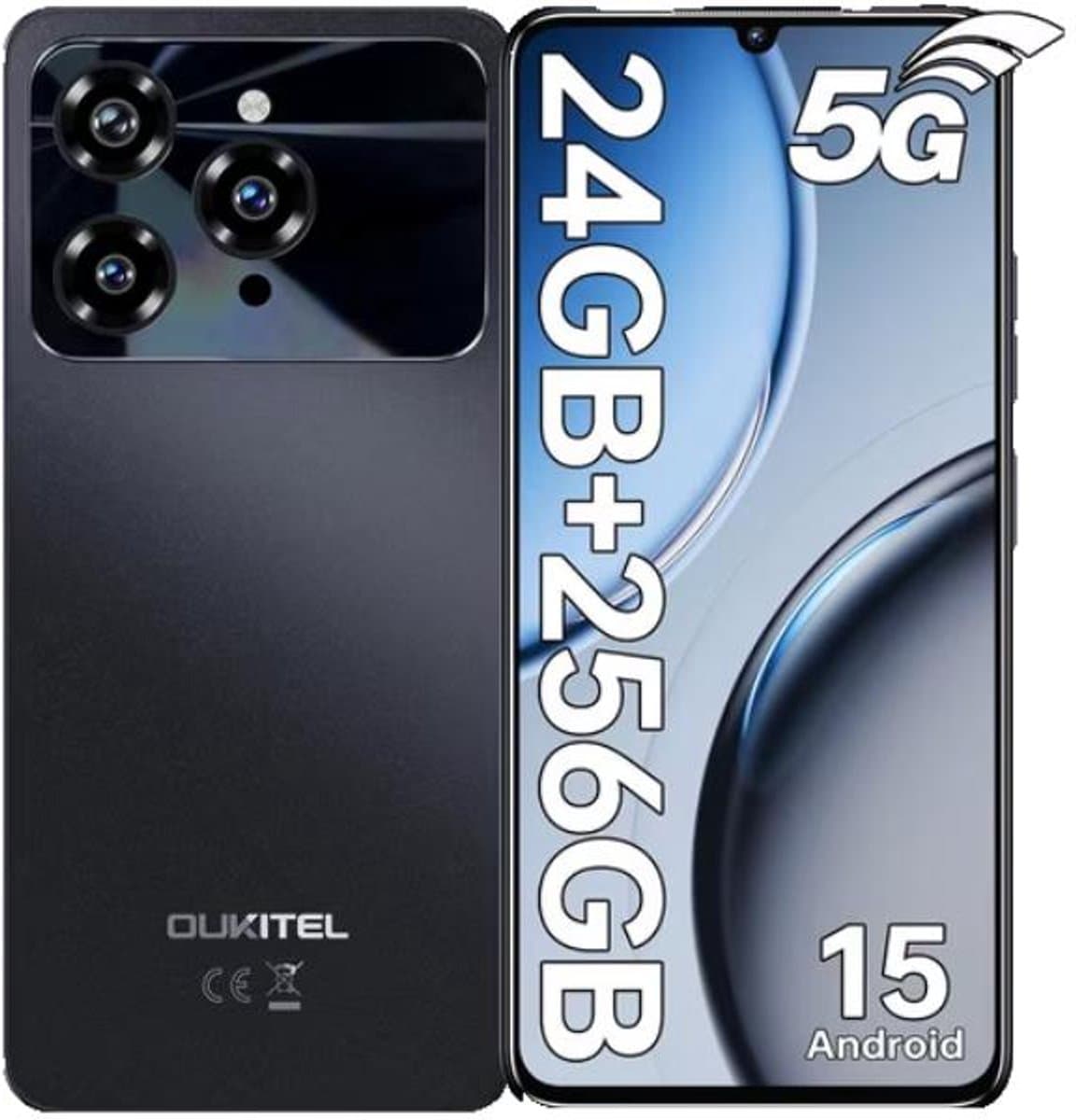 OUKITEL C6 Smartphone 5G-24GB RAM-256GB ROM-6.8 inch HD-50 MP camera-Android15 — afbeelding 1