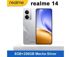 Realme 14 5G Smartphone – 8GB+256GB – 6,67" 120Hz AMOLED – 6000mAh – Mecha Silver