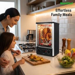 Vrijstaande Oven 24L – 1500W Heteluchtoven met Rotisserie – Timer 60 Min – Tot 240°C – Zwart — thumbnail 3