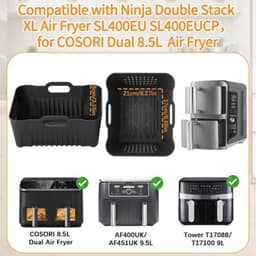 Siliconen airfryeraccessoireset met liners, handschoenen, grillrekken en muffinvormpjes — thumbnail 2