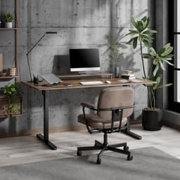 SENSE7 NOJO LIGHT - Elektrisch Verstelbaar Bureau - 160x80 cm - Geheugenfunctie - Zit Sta Bureau - Computertafel - Donkerbruin — thumbnail 2