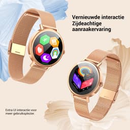 Blackview Smartwatch Dames - X30 - Stappenteller Horloge Dames - Full Touchscreen - AMOLED - Horloge met Bluetooth Belfunctie - 1,26 inch Sporthorloge - Hartslagmeter -Stappenteller - Bloeddrukmeter - Geschikt voor iOS/Android - Rosé Goud — thumbnail 5