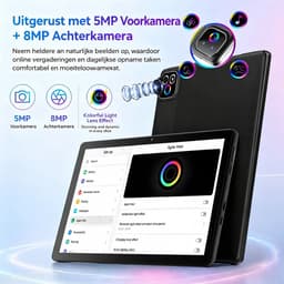 Android 16 Tablet - 10.1 inch Tablets - 256GB - 5G WiFi - Octa-core - 6000mAh - Gemini AI - Zwart — thumbnail 5