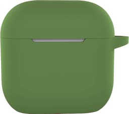 Hoesje - Geschikt voor Apple AirPods 5 - met Clip - Siliconen Hoes - Silicone Case Cover - Donkergroen — thumbnail 1
