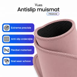 Vues Muismat - Anti Slip - 300 x 250 mm - Roze — thumbnail 2
