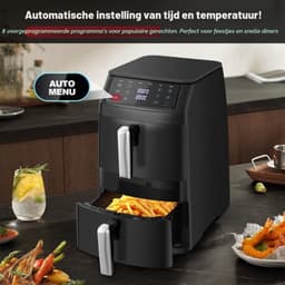 Double Stack Air Fryer, 11 l, verticale friteuse zonder olie met 2 laden, 2500 W, 40-220 °C, 6 kookfuncties en 8 vooraf geconfigureerde programma's voor snel en gezond koken, compact design — thumbnail 4