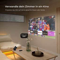 Mini Beamer 1080p Full HD - WiFi 6 Bluetooth 5.0 - LED Projectie - 1920 x 1080 Resolutie - Voor Thuisbioscoop En Zakelijk Gebruik — thumbnail 3