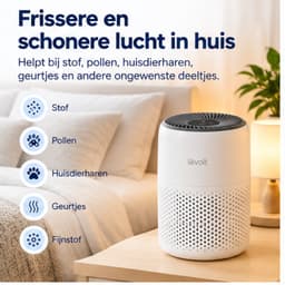 Levoit Core Mini-P Luchtreiniger – 3-Laags Filtersysteem – Voor Slaapkamer & Kantoor – Tegen Stof, Pollen, Geurtjes & Huisdierharen – Aromatherapie – Stil vanaf 25 dB – Wit — thumbnail 5