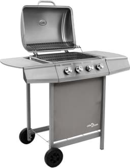 vidaXL Gasbarbecue met 4 branders zilverkleurig — thumbnail 5