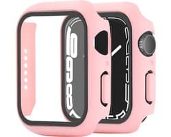 Screenprotector - Case - Hoesje - Geschikt voor Apple Watch 6, 5, 4 en SE 40 mm - Roze