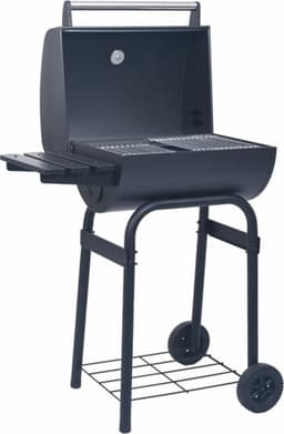 vidaXL Houtskoolbarbecue roker met onderschap zwart — thumbnail 3
