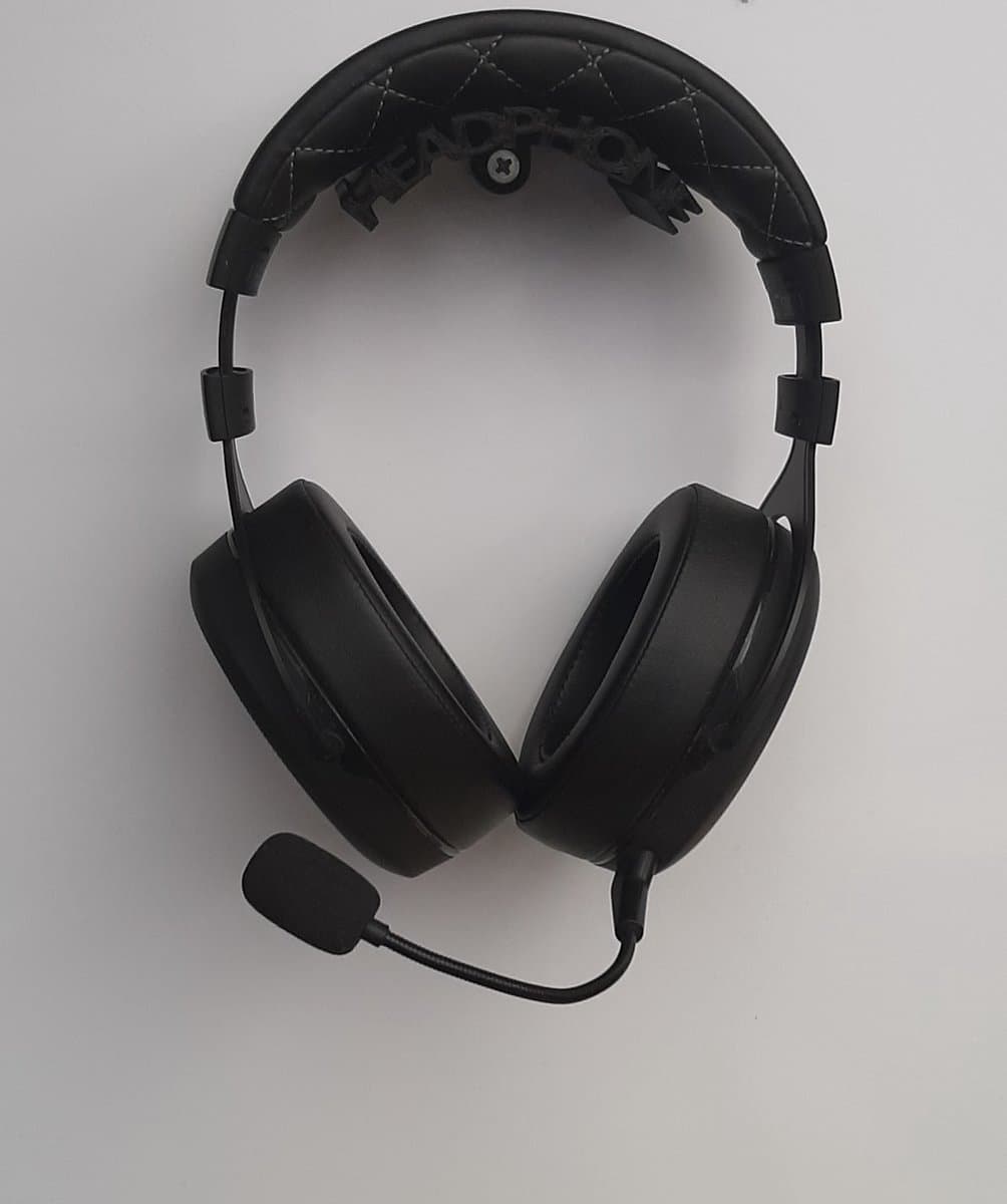 Hoofdtelefoon houder - muurbevestiging - wandbevestiging - Zwart — afbeelding 1
