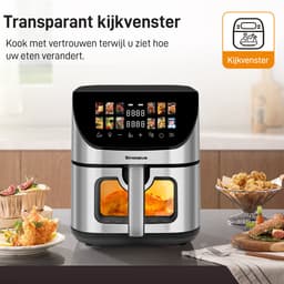 Digitale Airfryer XXL 9L Sinaopus 8005A -1800W Heteluchtfriteuse - Kleurendisplay - 12 Voorgeprogrammeerde Functies - Slimme Tijd & Temperatuurregeling - Capaciteit voor 5 Personen — thumbnail 5