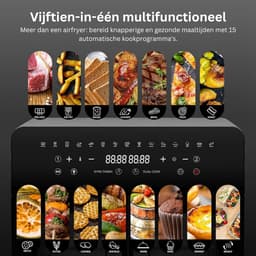 ApexArte® Dubbele Airfryer XXXL - Duo Heteluchtfriteuse - Geschikt voor Accessoires - Zwart — thumbnail 6