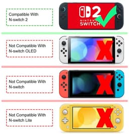 GadgetsMania Opbergtas Geschikt voor Nintendo Switch 2 – Schokbestendige Hard Case – Inclusief Screenprotector & Thumb Grips - Beschermhoes – Koffer voor Nintendo Console en Accessoires — thumbnail 9