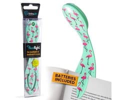 Verstelbare LED Leeslamp met Klem en Bladwijzer - Groene Motieven