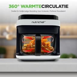 Airfryer 5,5 L – Heteluchtfriteuse met Transparante Kom – 8-in-1 Koken voor Gezonde Gerechten – Nauwkeurige Temperatuur tot 200°C — thumbnail 3