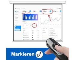 Draadloze USB C Presenter met 2,4 GHz voor PowerPoint