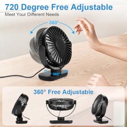 Mini USB Tafelventilator - Stil, 360 Graden Rotatie, 3 Snelheden voor Thuis en Kantoor — thumbnail 3