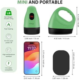 Mini Heat Press Machine voor Creatief Gebruik - Draagbare Warmte-overdracht met Temperatuurcontrole voor T-Shirts, Hoeden en Meer — thumbnail 2