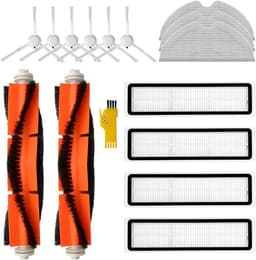 Accessoireset, vervanging gescht voor Dreame D9 Dreame L10 Pro Dreame D9 Max Dreame D9 Pro robotstofzuiger, 15 verpakkingen, 2 hoofdborstels, 4 filters, 6 zijborstels, 3 mopdoeken — thumbnail 1