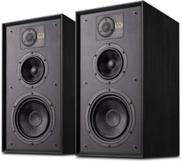 Wharfedale Linton Boekenplank Speakers - Hifi Stereo Set - Luidspreker Boxen - 3-weg Luidspreker - Passieve Speaker - Zwart — thumbnail 1