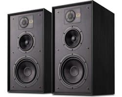 Wharfedale Linton Boekenplank Speakers - Hifi Stereo Set - Luidspreker Boxen - 3-weg Luidspreker - Passieve Speaker - Zwart