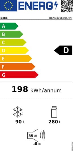 Beko BCNE400E50SHN | Inbouw koelvriescombinatie | 194 - 70 cm — thumbnail 2