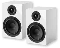 Pro-Ject Speaker Box 5E Boekenplank speakers - HiFi geluidskwaliteit – Compact ontwerp – Duurzaam MDF - Pianolak Wit