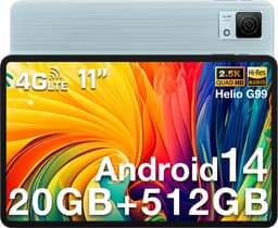 DOOGEE T40 Tablet 11"2,5K 20 GB RAM + 512 GB ROM Android 14 met Helio G99 Batterij 8580 mAh 16 MP + 8 MP,Blauw — thumbnail 1