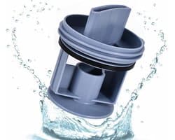 pluizenfilter - geschikt voor geschikt voor Bosch Siemens 00647920 - 00605010 - Vervanging plug WM1095 - WM1065 - WD7205 - filterdop pluizenfilter - blauw — thumbnail 1