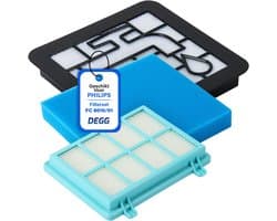 DEGG® - Filterset Geschikt voor Philips PowerPro Compact, Active & City Series - Vervangt FC8010/01 - 3-in-1 Kit